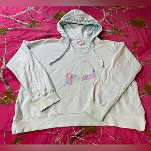 Cuffy’s Women's Light Blue Hoodie Sweater